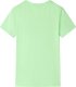 vidaXL Koszulka dziecięca z krótkimi rękawami, neonowy zielony, 128 2