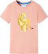 vidaXL Koszulka dziecięca z lwem, jasny pomarańcz, 116 1