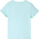 vidaXL Koszulka dziecięca z nadrukiem jednorożca, jasnoniebieska, 104 2