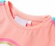 vidaXL Koszulka dziecięca z nadrukiem tęczy, koralowa, 116 3