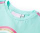 vidaXL Koszulka dziecięca z nadrukiem tęczy, jasnomiętowa, 128 3