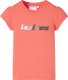 vidaXL Koszulka dziecięca z półrękawkami, cekinowy napis, koralowa, 116 1
