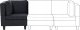 Beliani Moduł narożny czarny UNSTAD 2