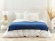 Beliani Poszewka na kołdrę obciążeniową 150 x 200 cm granatowa RHEA 2