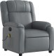 vidaXL Rozkładany fotel masujący, elektryczny, szary, sztuczna skóra 4