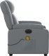 vidaXL Rozkładany fotel masujący, elektryczny, szary, sztuczna skóra 10