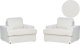Beliani Zestaw 2 foteli boucle biały ALLA 1