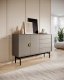 Selsey Komoda dwudrzwiowa Stoon z szufladami 154 cm Beż/Cappucino 3