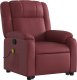 vidaXL Podnoszony fotel masujący, rozkładany, winna czerwień, ekoskóra 3