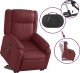 vidaXL Podnoszony fotel masujący, rozkładany, winna czerwień, ekoskóra 5