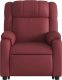 vidaXL Podnoszony fotel masujący, rozkładany, winna czerwień, ekoskóra 8
