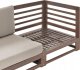 Beliani Sofa ogrodowa drewniana 2-osobowa ciemna TRANI 2