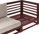Beliani Sofa ogrodowa drewniana 2-osobowa mahoniowy brąz TRANI 2
