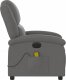 vidaXL Rozkładany fotel masujący, elektryczny, ciemnoszary, tkanina 9