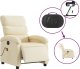 vidaXL Rozkładany fotel masujący, elektryczny, kremowy, tkanina 5