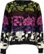 Desigual Damski piękny sweter w kontrastowe kwiaty DESIGUAL L 1