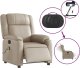vidaXL vidaXL Rozkładany fotel masujący, elektryczny, cappuccino, ekoskóra 6