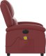 vidaXL Rozkładany fotel masujący, elektryczny, bordowy, sztuczna skóra 10