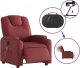vidaXL Rozkładany fotel masujący, elektryczny, bordowy, sztuczna skóra 6