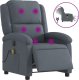 vidaXL vidaXL Rozkładany fotel masujący, elektryczny, ciemnoszary, aksamit 2