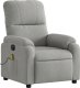 vidaXL vidaXL Rozkładany fotel elektryczny, masujący, jasnoszary, mikrofibra 4