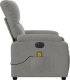 vidaXL vidaXL Rozkładany fotel elektryczny, masujący, jasnoszary, mikrofibra 10