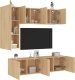 vidaXL 5-częściowy zestaw mebli TV, dąb sonoma, materiał drewnopochodny 1