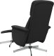 vidaXL Rozkładany fotel masujący z podnóżkiem, czarny, obity tkaniną 6