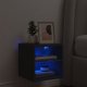vidaXL Ścienna szafka TV z LED, czarna, 30x28,5x30 cm 2