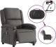 vidaXL Elektryczny fotel rozkładany, szary, obity skórą naturalną 5