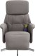 vidaXL Rozkładany fotel masujący z podnóżkiem, taupe, obity tkaniną 4