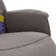 vidaXL Rozkładany fotel masujący z podnóżkiem, taupe, obity tkaniną 8