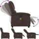 vidaXL Rozkładany fotel masujący, elektryczny, brązowy, sztuczna skóra 6