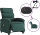 vidaXL Rozkładany fotel masujący, elektryczny, ciemnozielony, tkanina 5