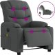 vidaXL Rozkładany fotel masujący, elektryczny, ciemnoszary, tkanina 2