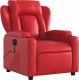 vidaXL Rozkładany fotel masujący elektryczny czerwony 3