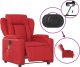 vidaXL Rozkładany fotel masujący elektryczny czerwony 5