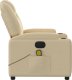 vidaXL Rozkładany fotel masujący, elektryczny, kremowy, tkanina 9