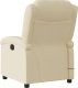 vidaXL Rozkładany fotel masujący, elektryczny, kremowy, tkanina 4