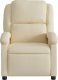 vidaXL Rozkładany fotel masujący, elektryczny, kremowy, tkanina 8