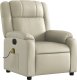 vidaXL Rozkładany fotel masujący, elektryczny, kremowy, sztuczna skóra 3