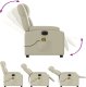vidaXL Rozkładany fotel masujący, elektryczny, kremowy, sztuczna skóra 6