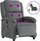 vidaXL Rozkładany fotel masujący, elektryczny, szary, sztuczna skóra 2