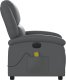 vidaXL Rozkładany fotel masujący, elektryczny, szary, sztuczna skóra 9