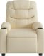 vidaXL Rozkładany fotel masujący, elektryczny, kremowy, tkanina 8