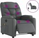 vidaXL Rozkładany fotel masujący, elektryczny, szary, sztuczna skóra 2