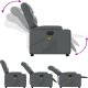 vidaXL Rozkładany fotel masujący, elektryczny, szary, sztuczna skóra 6