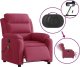 vidaXL Rozkładany fotel masujący, elektryczny, winna czerwień, aksamit 5