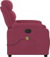 vidaXL Rozkładany fotel masujący, elektryczny, winna czerwień, aksamit 9