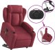 vidaXL vidaXL Podnoszony fotel masujący, rozkładany, bordowy, obity tkaniną 6